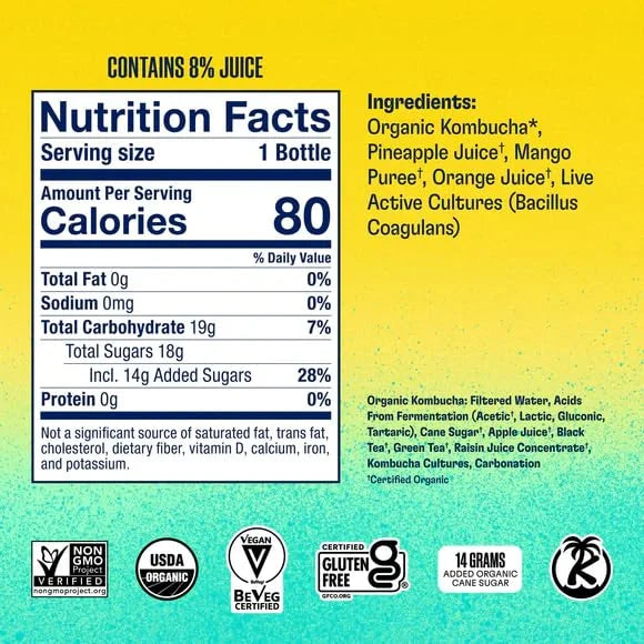 Health-Ade Kombucha Tea, Paradise Variety Pack, 12 Pack (16 Fl Oz)