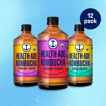 Health-Ade Kombucha Tea, Paradise Variety Pack, 12 Pack (16 Fl Oz)