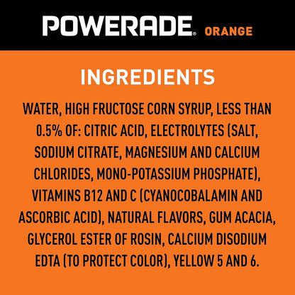 POWERADE Sports Drink Orange, 20 Ounce (Pack of 8)