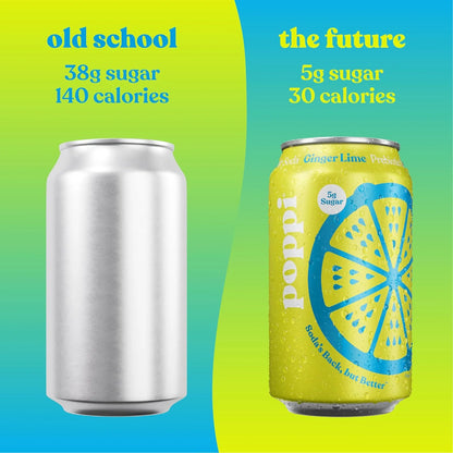 Poppi Lime Ginger Prebiotic Soda, 12 Fz