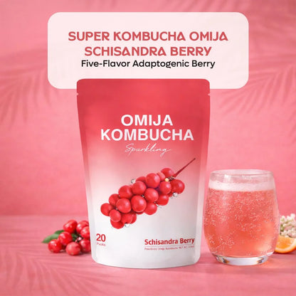 DALAMHARI Kombucha Powder Packets-Schisandra Berry 20T Tea Drink Sugar Free