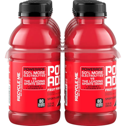 POWERADE Sports Drink Fruit Punch, 12 Ounce (Pack of 8)