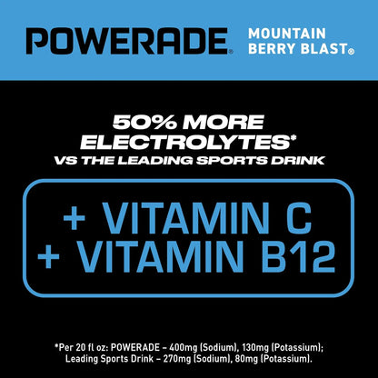 POWERADE Mountain Berry Blast, 20 fl oz, 8 Pack