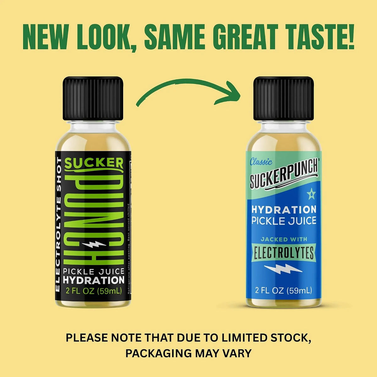 Suckerpunch Electrolyte Pickle Juice Shot, Leg and Muscle Cramp Relief, Sports Drink, Low Calorie, Gluten Free, Post Workout, Hydration, Potassium, Keto Friendly, Non GMO (Classic Dill (Pack of 1))