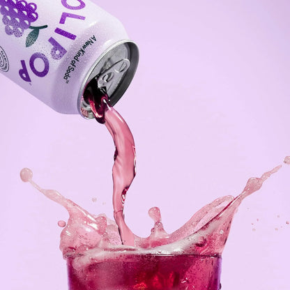 OLIPOP Prebiotic Soda Pop,Classic Grape,Pantry Pack Packed with Prebiotics,Fiber,and Botanicals,Gluten Free,Vegan,GMO Free,12oz,(Pack of 24)