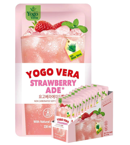 Yogo Vera Strawberry Ade Korean Drink Pouches
